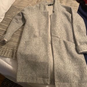 Express light grey polyester coat